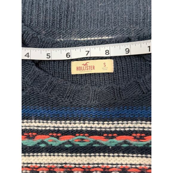 Hollister 2010 Fair Isle Knit Sweater Preppy Multicolor Striped Women’s S - Picture 6 of 9
